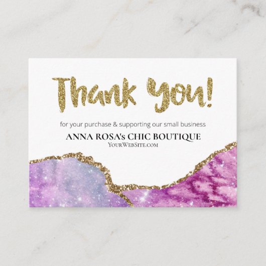 *~* QR AGATE Galaxy THANK YOU LOGO Review AP8 Informatiekaartje (Voorkant)