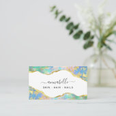 *~* QR AP26 OPAL Rainbow Gold Glitter Etheral Visitekaartje (Staand voorkant)