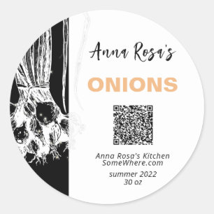 *~* QR AP30-ONIES - GEDEHYDRATEERD KANNEN VRIJ RONDE STICKER