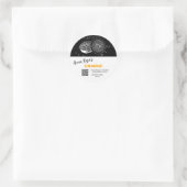 ** QR AP30 ORANJE. GEDEHYDRATEERDE CONSERVENVRIES RONDE STICKER (Tas)