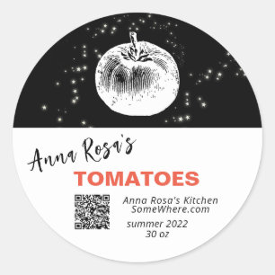 *~* QR AP30 TOMATO - DEHYDRATED CANNING FREEZE RONDE STICKER