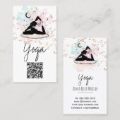 ** QR AP33 Rainbow Spirituele Yoga Maan Visitekaartje (Voorkant / Achterkant)