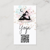 ** QR AP33 Rainbow Spirituele Yoga Maan Visitekaartje (Voorkant)