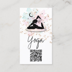 ** QR AP33 Rainbow Spirituele Yoga Maan Visitekaartje
