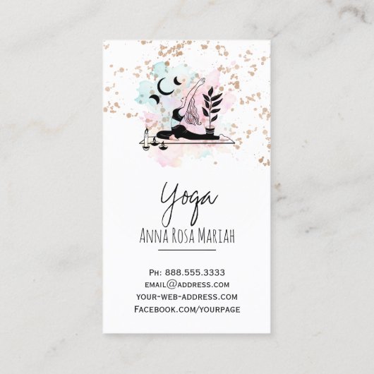 *~* QR AP33 Regenboog Spiritueel Chakra Celestial Visitekaartje (Achterkant)