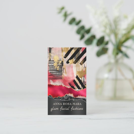 *~* QR AP5 Glam Punk Luxe 2 Fashion Bold Beauty  Visitekaartje (Staand voorkant)