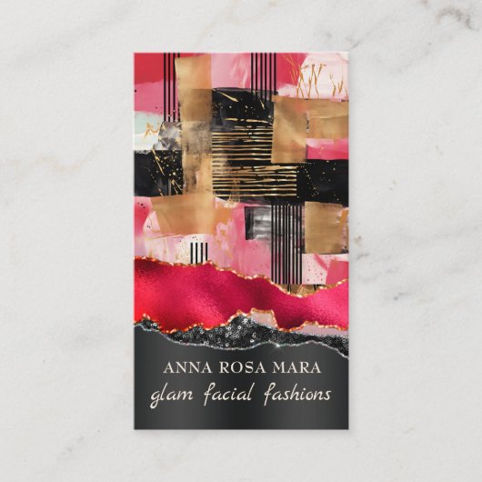*~* QR AP5 Glam Punk Luxe 5  Fashion Bold Beauty  Visitekaartje (Voorkant)