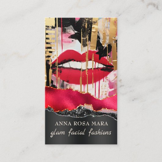 *~* QR AP5 Glam Punk Luxe 7 Fashion Bold Beauty Visitekaartje (Voorkant)