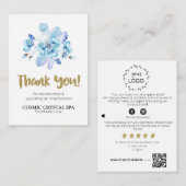 *~* QR AP8 LOGO FLORAL CRYSTAL Review DANK U  Informatiekaartje (Voorkant / Achterkant)