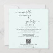 *~* QR Aqua Cherub Ringen FOTO AR6 RSVP Huwelijk Kaart (Achterkant)