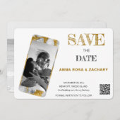 *~* QR AR6 Foto WEDDING BEWAREN de DATE mobiele te Kaart (Voorkant / Achterkant)