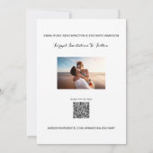 *~* QR AR6 Foto WEDDING SAVE the DATE Website Kaart (Achterkant)