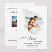 *~* QR AR6 Foto WEDDING SAVE the DATE Website Kaart (Voorkant / Achterkant)