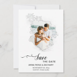 *~* QR AR6 Foto WEDDING SAVE the DATE Website Kaart