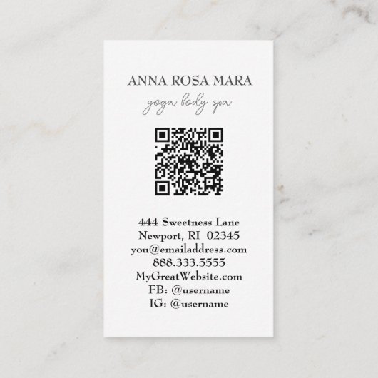 *~* QR AR7 Nautische Strand Zandgolven Zee Kunst O Visitekaartje (Achterkant)