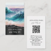 *~* QR AR7 Nautische Strand Zandgolven Zee Kunst O Visitekaartje (Voorkant / Achterkant)