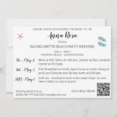 *~* QR Bachelorette Beach Weekend Party Uitnodigin Kaart (Achterkant)