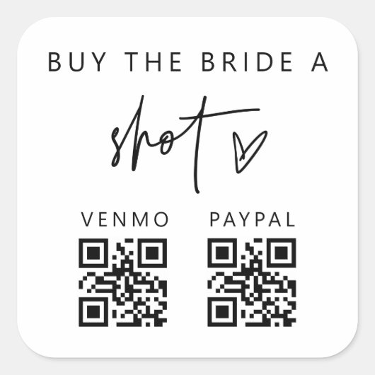 QR Bachelorette Party Scan Sticker Bridal Party (Voorkant)