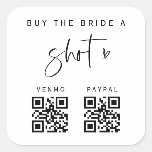 QR Bachelorette Party Stickers Bridal Party E100 (Voorkant)