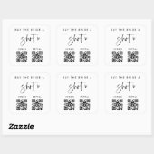 QR Bachelorette Party Stickers Bridal Party E100 (Vel)