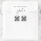 QR Bachelorette Party Stickers Bridal Party E100 (Tas)