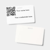 Qr badge  (Voor- en achterkant)