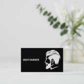 QR Barber Premium Visitekaartje (Staand voorkant)