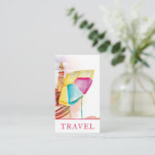 ** QR Beach Sand Zee Travel Toerisme Visitekaartje (Staand voorkant)