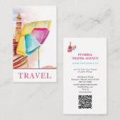 ** QR Beach Sand Zee Travel Toerisme Visitekaartje (Voorkant / Achterkant)