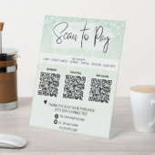 *~* QR BETALING Tafel Tent Pedestal Sign Tafelblad Reclamebord Met Voetstuk (Insitu)