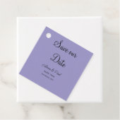 QR Bewaar onze datum toevoegen fotonaam datum zwar Bedankjes Labels (In situ)