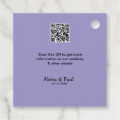 QR Bewaar onze datum toevoegen fotonaam datum zwar Bedankjes Labels (Achterkant)