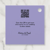 QR Bewaar onze datum voeg fotonaam datum zwart wit Bedankjes Labels (Achterkant)