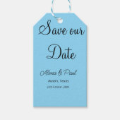 QR Bewaar onze datum voeg fotonaam datum zwart wit Cadeaulabel (Voorkant)