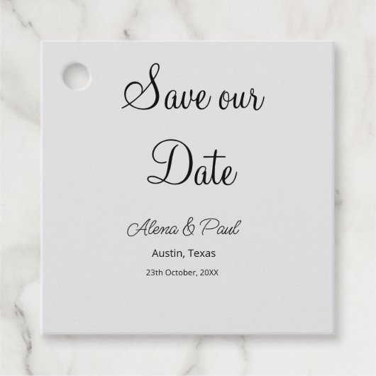 QR Bewaar onze datum zwart wit foto toevoegen datu Bedankjes Labels (Voorkant)