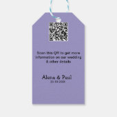 QR Bewaar onze datum zwart wit fotonaam datum toev Cadeaulabel (Achterkant)