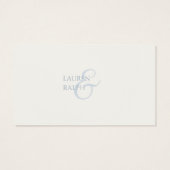 QR Blauw en Wit Gift Registry Enclosure Kaart (Achterkant)