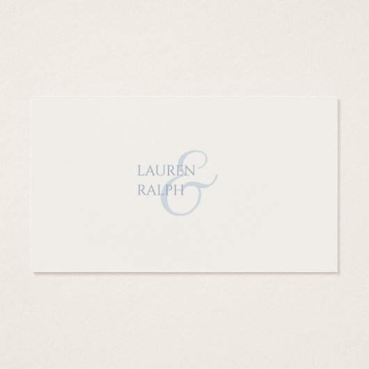 QR Blauw en Wit Gift Registry Enclosure Kaart (Achterkant)