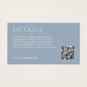 QR Blauw en Wit Gift Registry Enclosure Kaart (Voorkant)