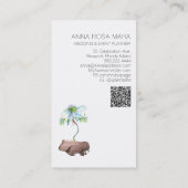 *~* QR Bloedbloem White Anemone Roos Gold Visitekaartje (Achterkant)