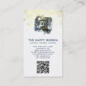 *~* QR Blue Artsy Buddha AP33 QR Logo Visitekaartje (Achterkant)