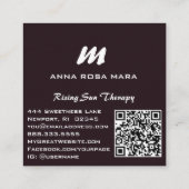 *~* QR BLUSH ROZE Abstract Landschap Natuur AP93 Vierkante Visitekaartje (Achterkant)