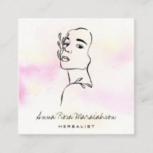 *~* QR Botanische Woman Line Art Goddess Greenery