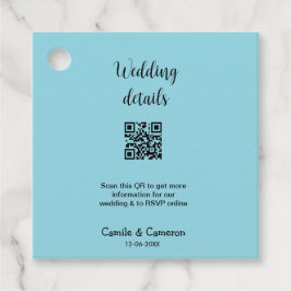 QR BRUILOFT WEBSITE voeg fotonaam datum zwart wit Bedankjes Labels