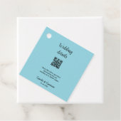 QR BRUILOFT WEBSITE voeg fotonaam datum zwart wit Bedankjes Labels (In situ)