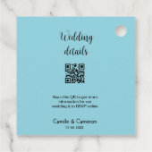 QR BRUILOFT WEBSITE voeg fotonaam datum zwart wit Bedankjes Labels (Achterkant)