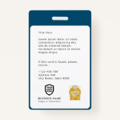 QR Business ID Logo | Ziekenhuisarts Ba Badge (Achterkant)