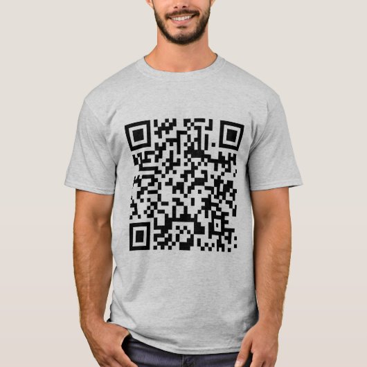 Qr- c0de Gray-Mannen T-shirt (Voorkant)