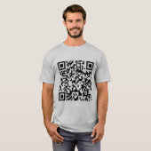 Qr- c0de Gray-Mannen T-shirt (Voorkant volledig)