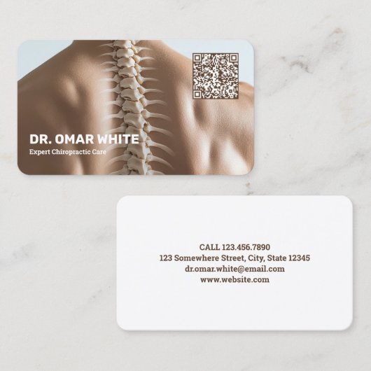 QR Chiropractie Fysiotherapeut Chiropractor Visitekaartje (Voorkant / Achterkant)